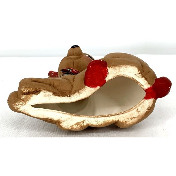 Kimple Deer Reindeer Red Brown Hand Painted Hand Painted 8" long Vintage - Picture 7 of 7